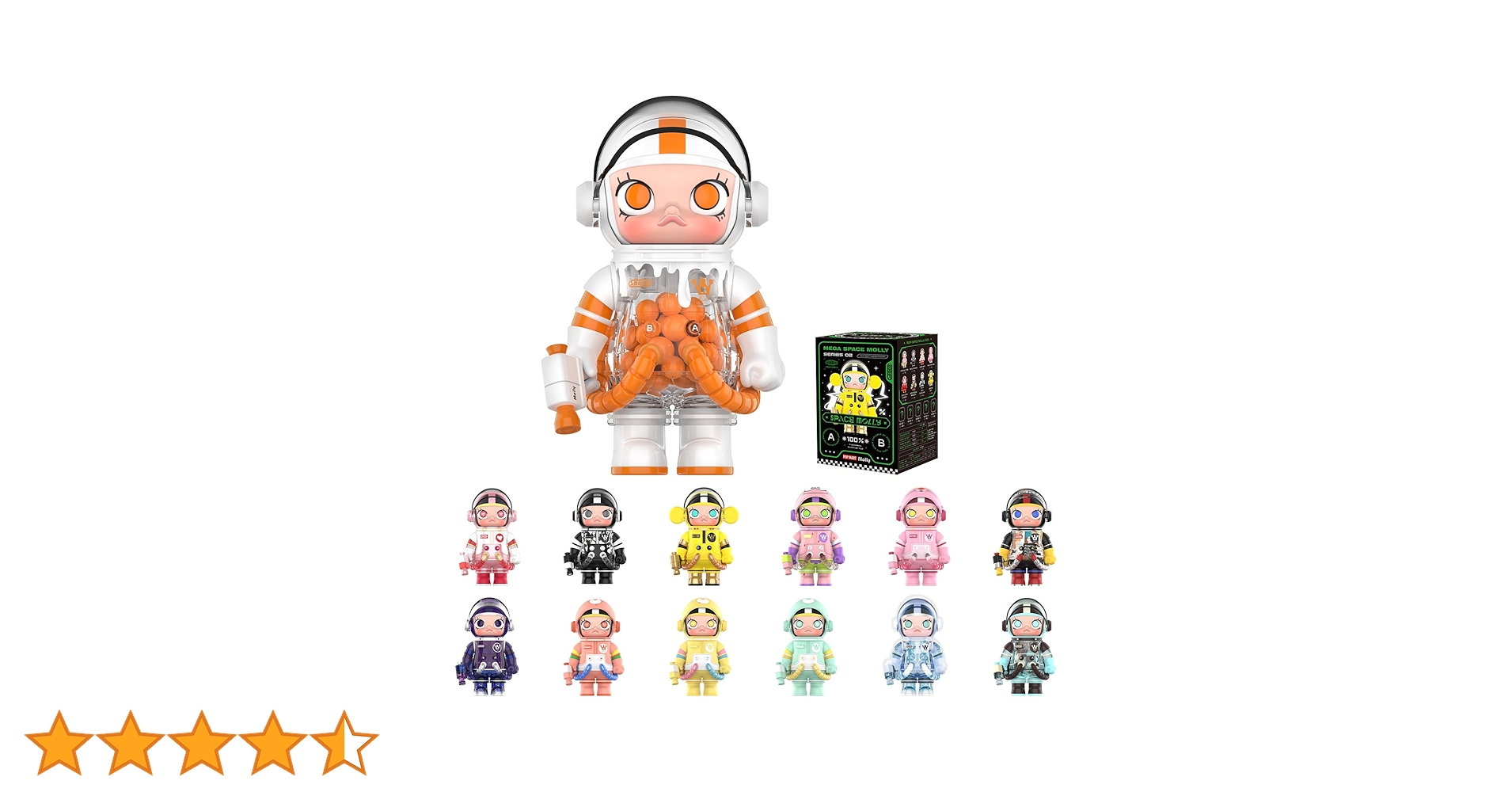 POP MART MEGA Space Molly 100% Blind Box Figures, Random Design